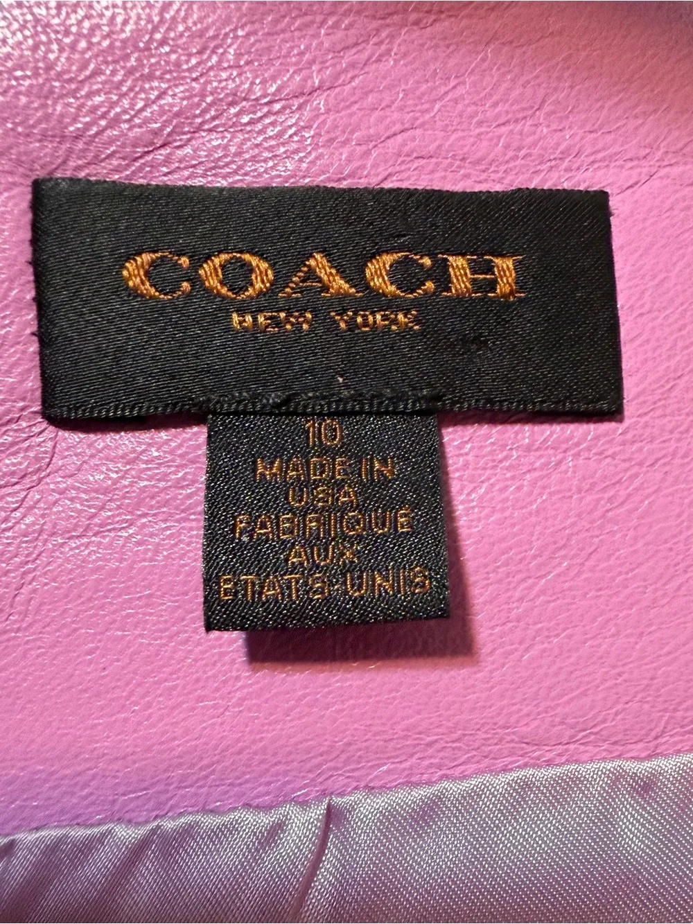 Coach Pink Calf Leather A-Line Mini Skirt w Pockets Sz 10